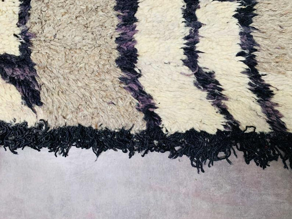 Vintage berber rug 5x8ft, Moroccan boujaad rugs, Moroccan bohemian boujaad rug, beni ourain rug-Berber rug-wool rug,