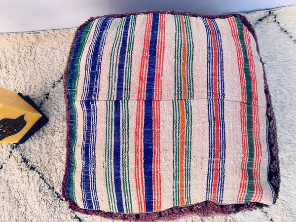 Moroccan Floor Pillow-boujad floor pillow -Moroccan Berber Floor Pillow -Handmade floor cushion square- floor pillow cover -Floor Pillow