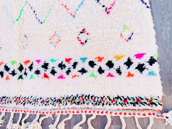 Authentic Azilal Rug 6x9 - Azilal Moroccan Area Rug - Berber handmade carpet - Moroccan Azilal Rug- Oriental Moroccan Rug