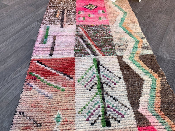 Vintage runner rug, 2x9 ft, Hallway rug,Azilal rug, Moroccan berber rug, Woven rug, Beni ourain rug, Vintage area rug