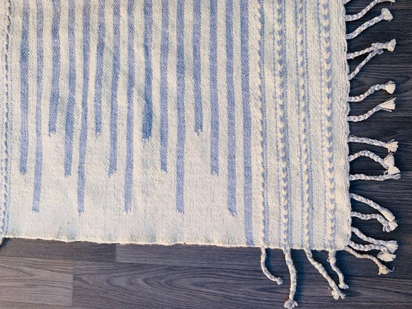 Authentic Flat Moroccan rug 5x7 Kilim wool rug