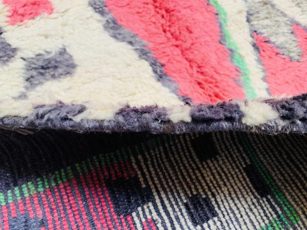 Boujad Vintage Moroccan Rug 5x8 - Vintage Moroccan Boujad Rug, Wool Boujad Carpet. handmade rug , Tapis Boujad.