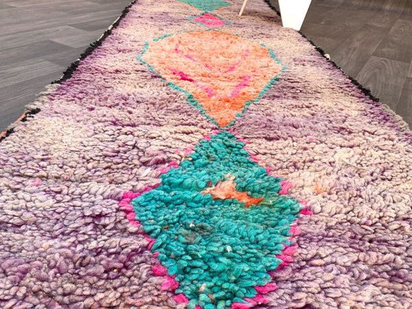 Runner Moroccan rug, 2x9ft, Vintage berber rug, Azilal rug, Tribla rug, Old Morocco corridor carpet ,Woven rug, klim rug