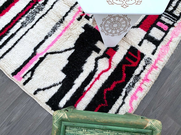 Morocco Rug 5x8 , Vintage rug,Soft Moroccan Lovely Beni Ourain Rug Antique Berber Living Room Rug - Bohemian Rug Handmade Rug -Free Shipping