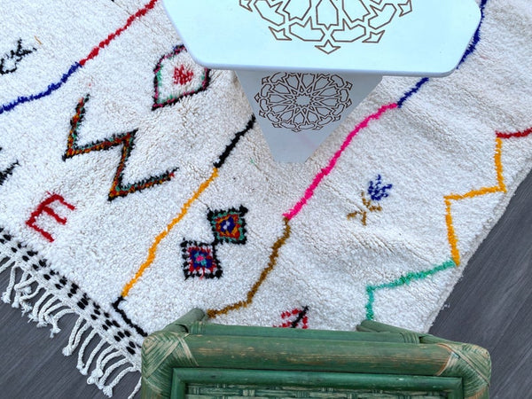 Moroccan rug 5x7ft, Antique azilal rug, Vintage Berber, Moroccan Rag rug, Beni ourain rug, Woven rug, Vintage area rug, Kilim wool rug