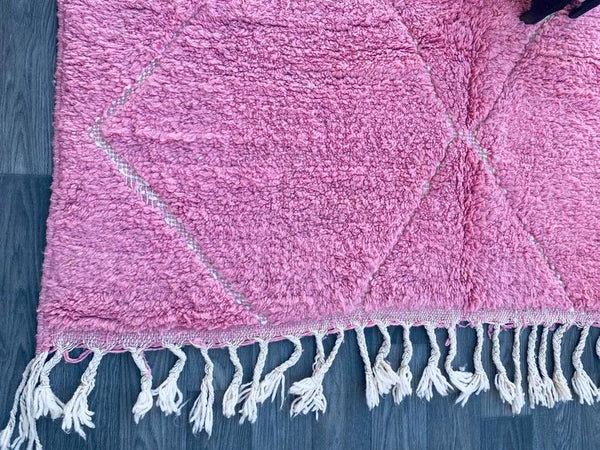 Pink Morocco rug 5x8 ft, Moroccan Berber Carpet, lovely Beni ourain rug, Handmade Vintage Rug, Soft wool rug