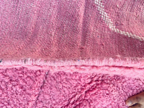 Pink Morocco rug 5x8 ft, Moroccan Berber Carpet, lovely Beni ourain rug, Handmade Vintage Rug, Soft wool rug