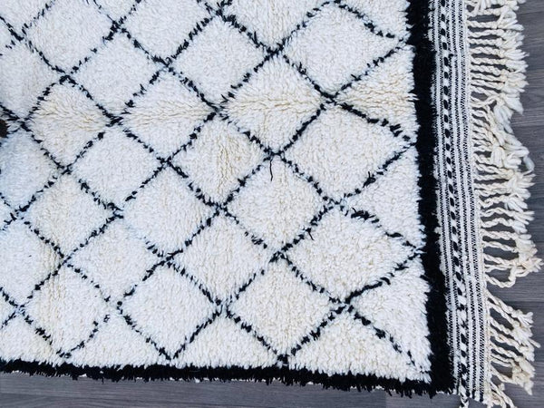 Moroccan rug, 4ft x 7ft, Berber rug, Hand knotted rug, Wool rug, Vintage white Beniourain Rug, Moroccan rug, oriental rug, Floor rug-FREE SHOP