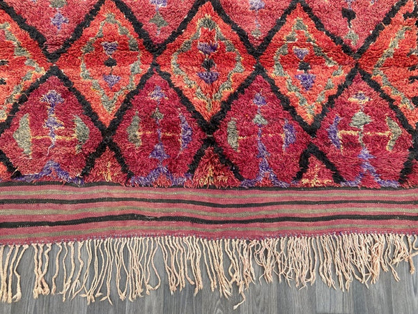 Vintage Moroccan rug 6x13 ft , Handmade Beni Ourain Style - Moroccan Rugs - Berber area rug - Large authentic Moroccan rug - Teppich Morocco