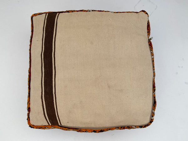 Square Moroccan floor pillow, Handwoven woolen pillowcase, home decoration, comfortable pillow, unstuffed pouf,Square Boujaad floor pillow