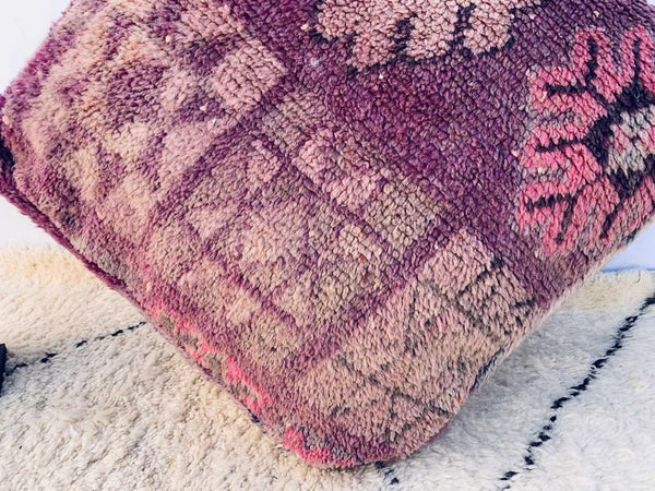 Moroccan Floor Pillow-boujad floor pillow -Moroccan Berber Floor Pillow -Handmade floor cushion square- floor pillow cover -Floor Pillow