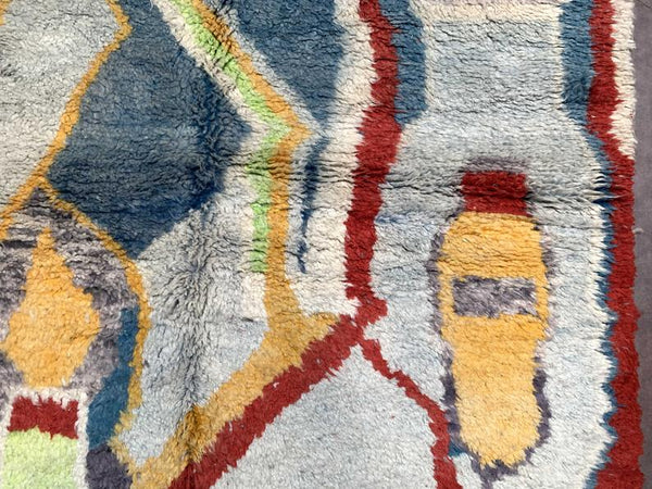 Authentic Moroccan rug 5x8 - Authentic Moroccan Boujad Rug - Berber tribal rug - Handmade Old Moroccan Rug - Berber carpet - Bohemian rug