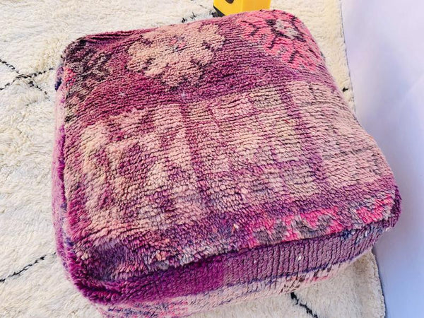 Moroccan Floor Pillow-boujad floor pillow -Moroccan Berber Floor Pillow -Handmade floor cushion square- floor pillow cover -Floor Pillow