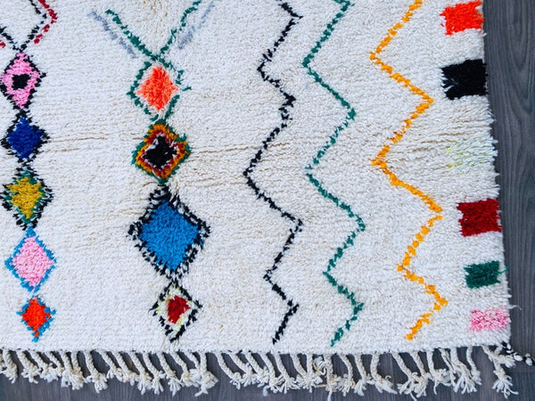 Moroccan rug 5x7ft, Antique azilal rug, Vintage Berber, Moroccan Rag rug, Beni ourain rug, Woven rug, Vintage area rug, Kilim wool rug