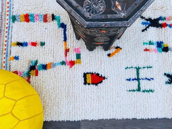 Moroccan rug 5x7ft, Antique azilal rug, Vintage Berber, Moroccan Rag rug, Beni ourain rug, Woven rug, Vintage area rug, Kilim wool rug