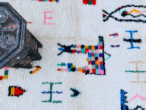 Moroccan rug 5x7ft, Antique azilal rug, Vintage Berber, Moroccan Rag rug, Beni ourain rug, Woven rug, Vintage area rug, Kilim wool rug