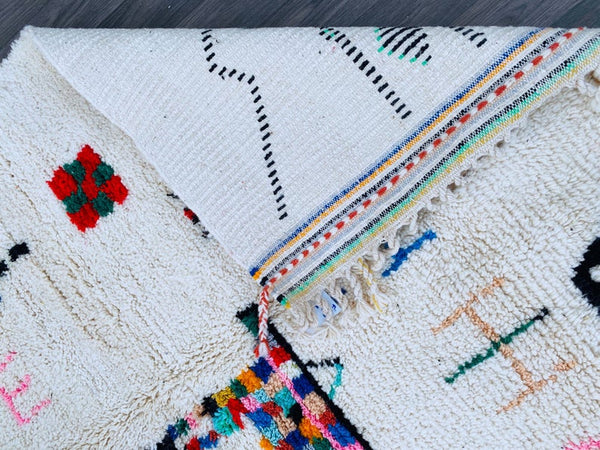 Moroccan rug 5x7ft, Antique azilal rug, Vintage Berber, Moroccan Rag rug, Beni ourain rug, Woven rug, Vintage area rug, Kilim wool rug