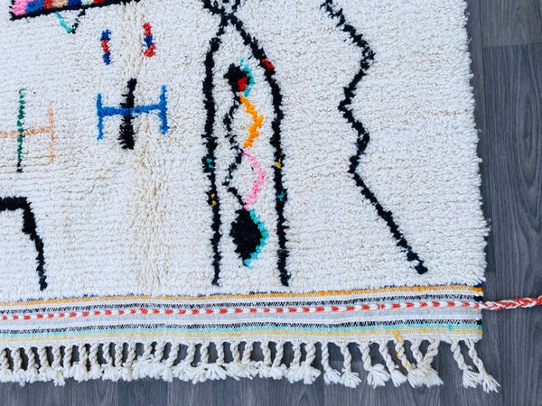 Moroccan rug 5x7ft, Antique azilal rug, Vintage Berber, Moroccan Rag rug, Beni ourain rug, Woven rug, Vintage area rug, Kilim wool rug