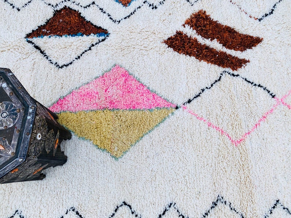 Moroccan rug 8x11ft, Antique azilal rug, Vintage Berber, Moroccan Rag rug, Beni ourain rug, Woven rug, Vintage area rug, Kilim wool rug