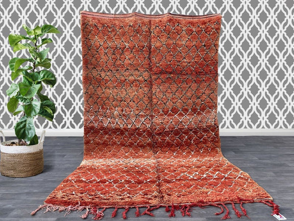 Luxury berber rug from morocco 6x10 ft , Moroccan Boujadl rug, tapis berbere , Moroccan Berber carpet,berber teppich , handmade rug