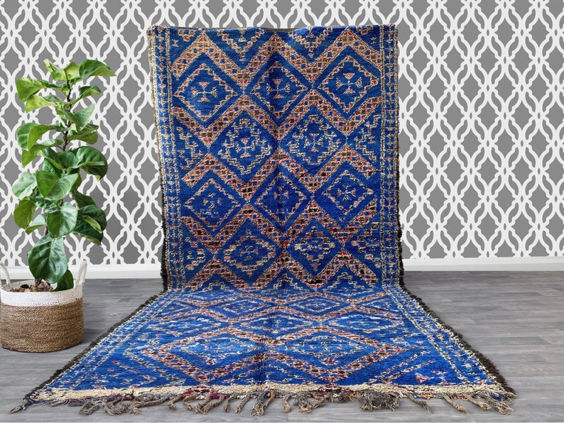 Vintage Moroccan rug Haut quality, Authentic Moroccan rug, Berber carpet, Genuine Wool rug, Handmade rug, Beni ourain style, Area rug, Tapis