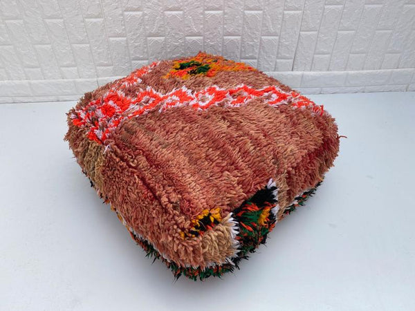 Moroccan floor cushion, Footstool, Decor Moroccan pouf, Berber art Boujaad pouf, Home chair ,Handmade poufs ,Moroccan design Gift .