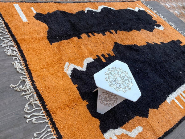 Moroccan Vintage Rug 9x12 ft Azilal Moroccan Rug Tapis Teppich Berber Mid Century rug, Beni ourain rugs, Rug,Elegant Soft Azilal