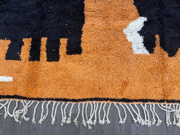 Moroccan Vintage Rug 9x12 ft Azilal Moroccan Rug Tapis Teppich Berber Mid Century rug, Beni ourain rugs, Rug,Elegant Soft Azilal